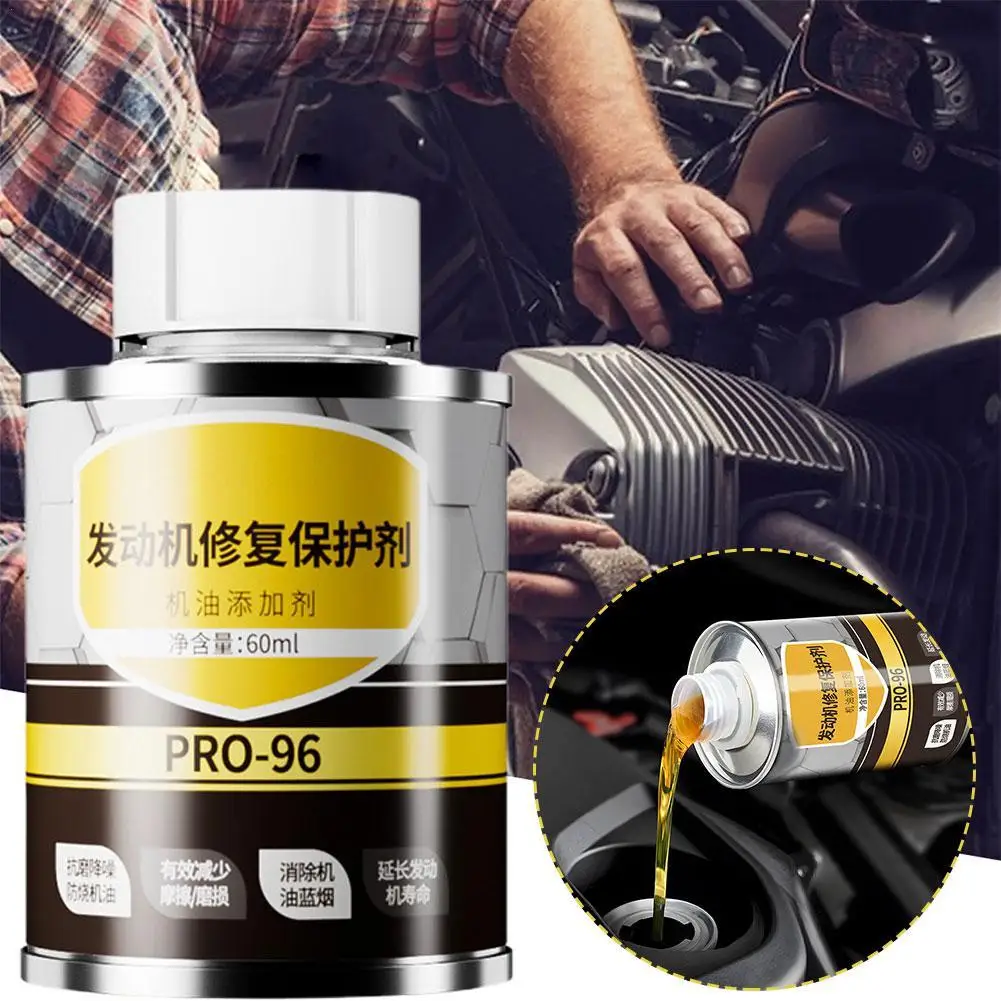 Óleo de motor antidesgaste, modificador líquido de fricção do motor para reparo, suprimentos seguros e suaves para cuidados com veículos, 60ml