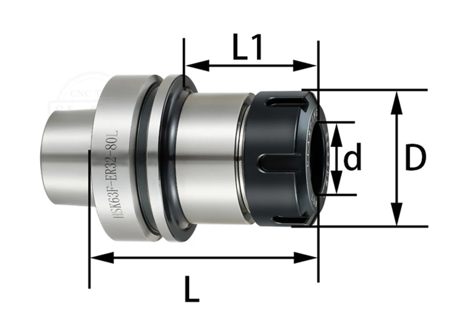 GDR HSK63F Werkzeughalter HSK63 HSK ER ER16 ER25 ER32 ER40 Werkzeughalter HSK63F GER GER25 GER32 HSK63 Werkzeughalterhalterung Werkzeugspannzange – Detail 10