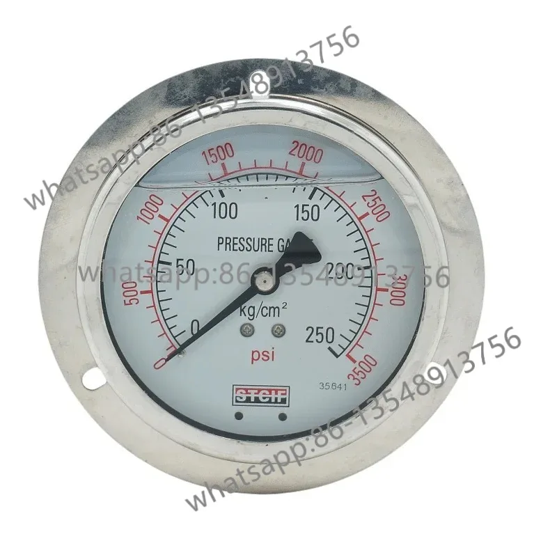 Stainless steel 304 shell shaft with edge pressure gauge YN-100ZTB seismic hydraulic oil pressure gauge factory direct sales