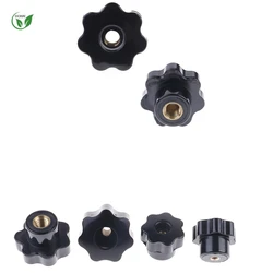 1Pc M6/M4/M5/M8 Plastic Carbon Steel Galvanization Male Thread Star Shaped Head Clamping Nuts Knob For Industry Equipment