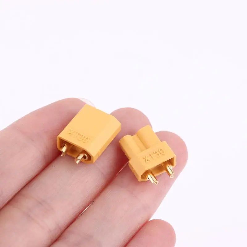 5 ชิ้นชาย + 5 ชิ้นหญิงสีเหลือง RC Quadcopter FPV Racing Drone Lipo แบตเตอรี่ Quadcopter รถเรือ DIY XT30 ปลั๊กตัวเชื่อมต่อกระสุน