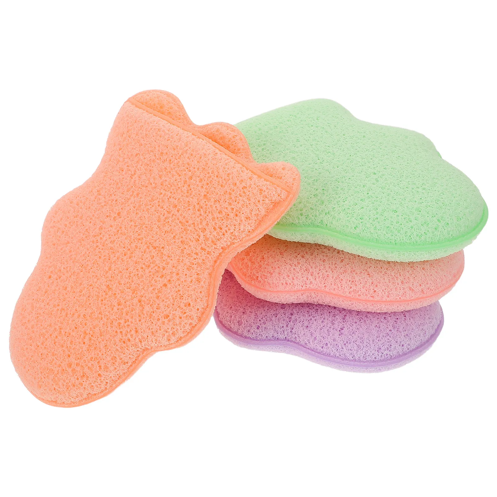 4Pcs Oversized Thickened Cotton Face Scrubber Mitts for Gentle Exfoliation Deep Pore Cleansing Makeup Removal Mud Mask