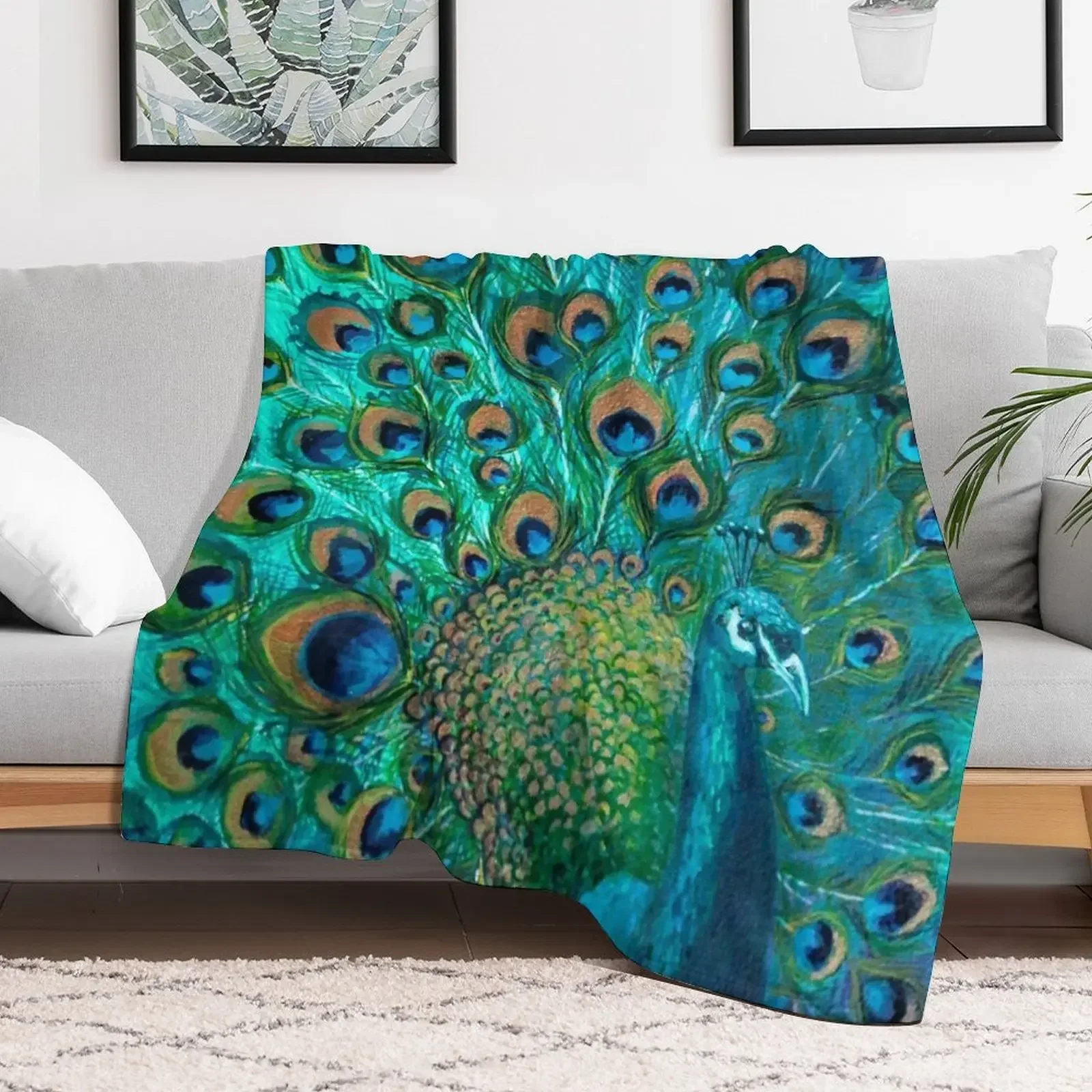 Цветное одеяло с павлином, одеяло для дивана, многофункциональные мягкие одеяла для кроватей