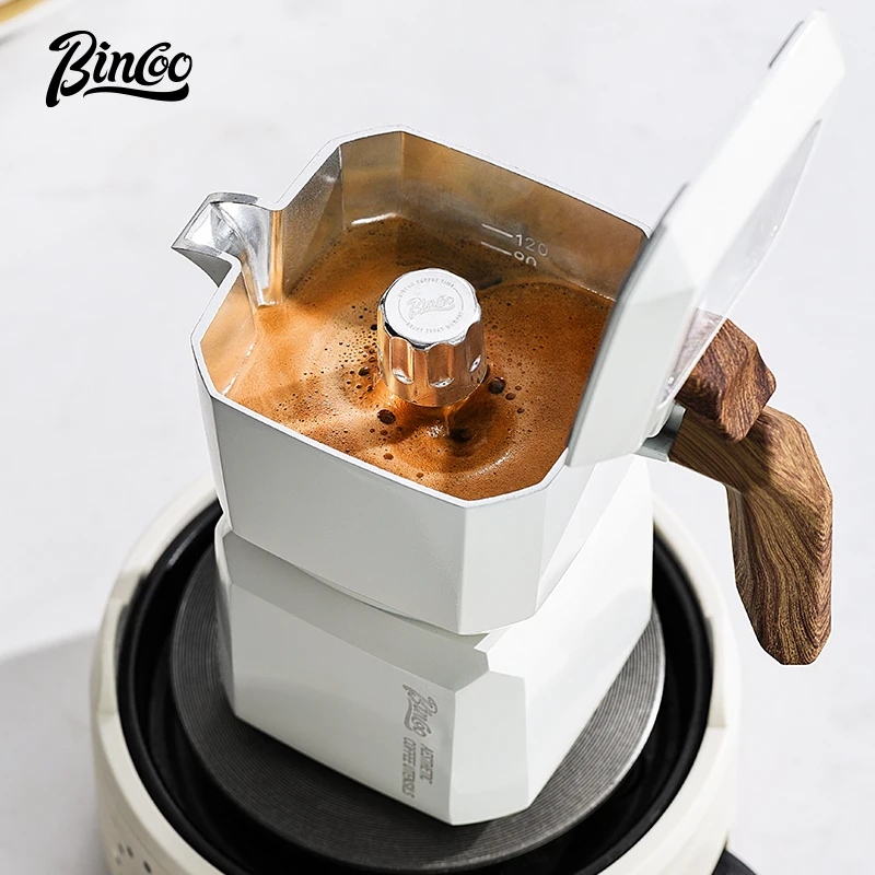 

BINCOO Rubik's Cube Double Valve Moka Pot Household Small Espresso Coffee Pot Italian Coffee Machine Coffee Appliances