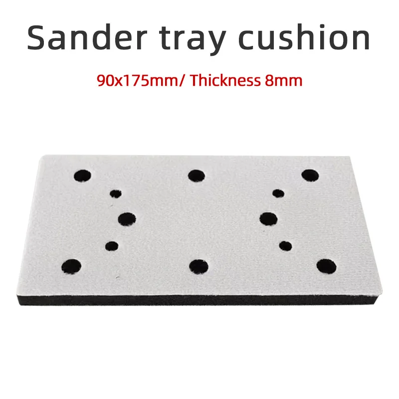 

ATPRO Thick Cushion Pad 90*175mm Rectangular Sandpaper Machine Protection Sponge Pad Suitable For Festool 8 holes