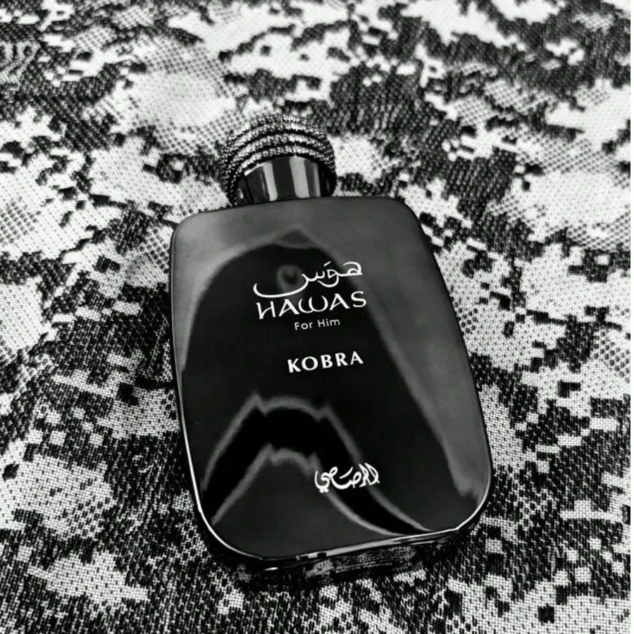 น้ำหอม RASASl Hawas Kobra Eau De Parfum สำหรับผู้ชาย ขนาด 3.4 ออนซ์ กลิ่นหอมติดทนนาน กลิ่นอำพันและไม้หอม ผสมมะกรูดและกระวาน เหมาะเป็นของขวัญสำหรับผู้ชาย