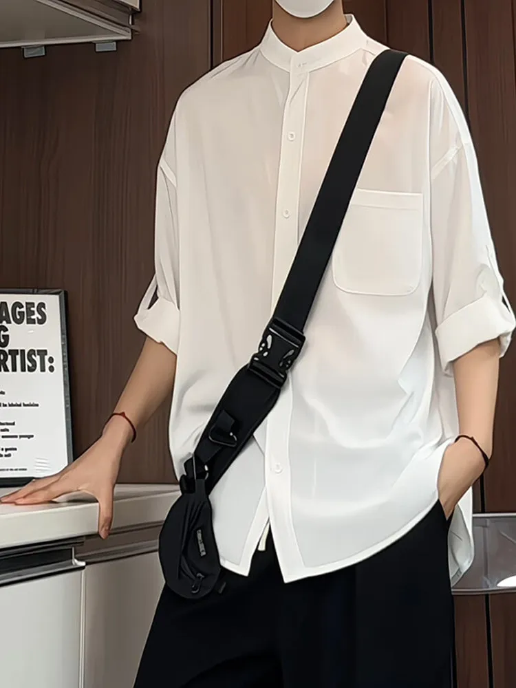 

Новая китайская футболка из тонкого быстросохнущего материала для мужчин, летняя, свободного кроя, повседневная