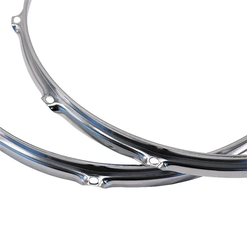 【TRAVEL ESSENTIAL】Drum Hoop Ring Replacement Metal 14 Inch 10 Holes Drum Rims For Accessories For Snare Drums Practice Pads
