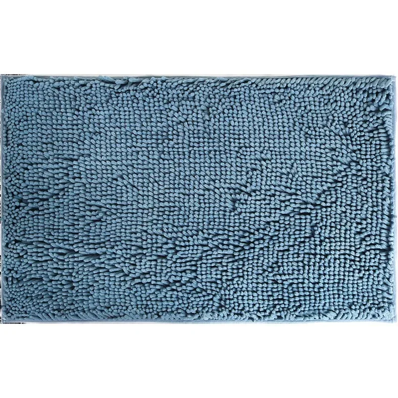 Solid Color Bathroom Mat Bath Carpets Chenille Water Absorption Bathtub Washbasin Floor Mat Non-slip Toilet Rug Plush Foot Mat