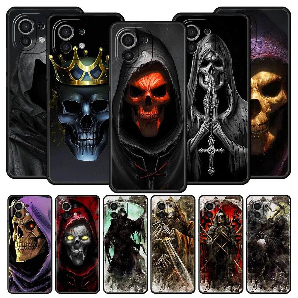 Grim Reaper Skull Skeleton For Xiaomi 13 12T Pro 9T Phone Case For Xiaomi 12 Lite 11T Mi 11 Ultra 11X 10T Pro Note 10 5G Cover