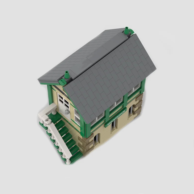 Street View Model Moc Building Bricks British Railway Signal Box Accessories Technology Blocks Gifts Christmas Toys DIY Assembly