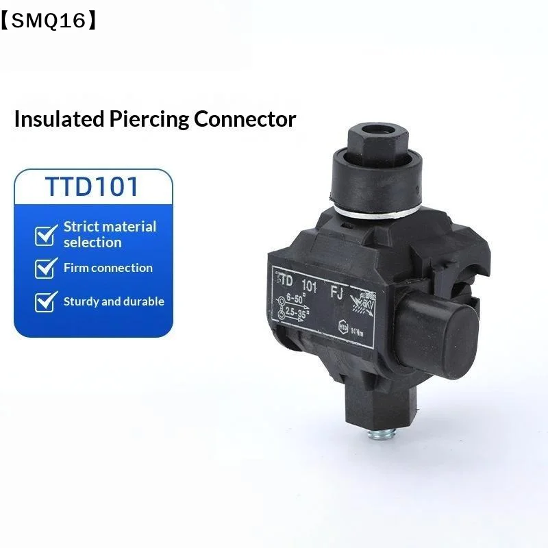 Insulated Clamp Piercing Type 6-50mm² 200A Rustproof Easy Installation Without Stripping Wires Voltage Electricity TTD101FJ【SMQ】