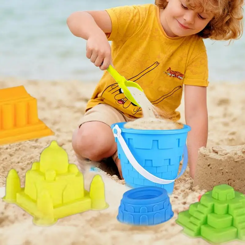 Jouets de plage en plein air pour enfants, moule de pelle amusant, ensemble de rangement, outil de creusement de sable, jouets de plage pour enfants, E27, 9 pièces