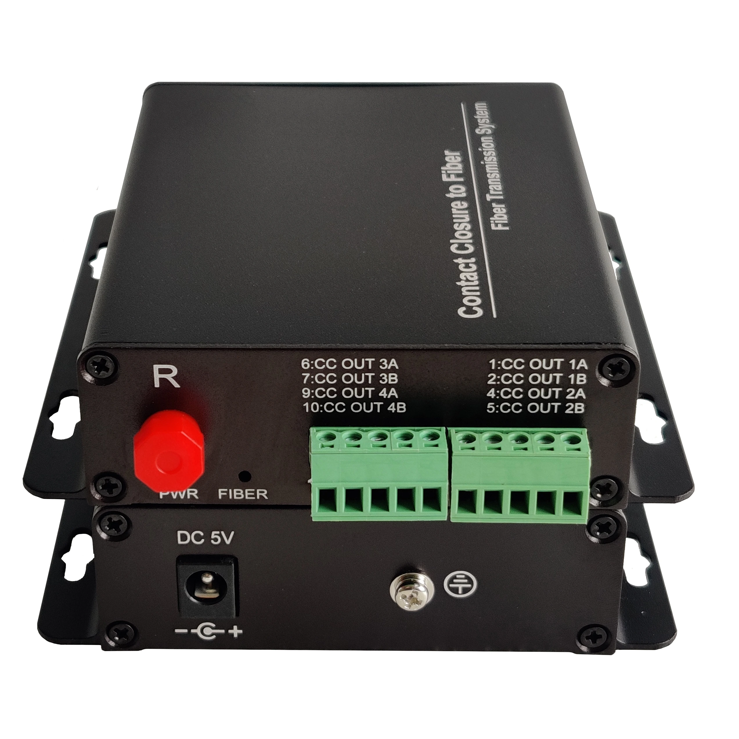 

4 channel Contact Closure To Fiber optical converter TTL and dry Contact Closure HL-4CC-T/R