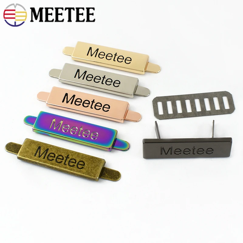 

5/10/20Pcs Meetee 36*10mm Metal Bag Decor Label Buckle Handbag Tag Clothes Sewing Purse Insert Clasp Leather Hardware Accessory