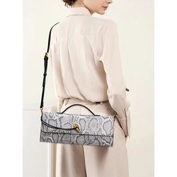 Top-Handle Bag For Women Evening Handbag Long Purse, Serpentine Pattern Lady Crossbody Shoulder Bags Fashionable Party Handbag
