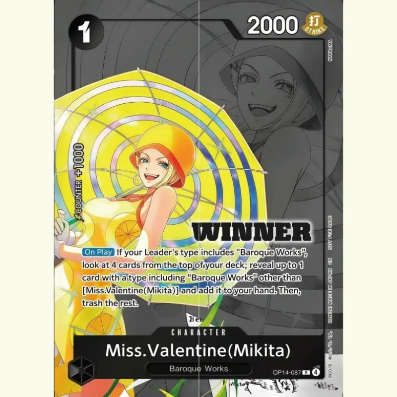 One Piece Chaka&Pell Gorgon Sisters Kikunojo Mikita 4Pcs Winner Set Holographic Texture Cards DIY Premium Anime Collection Card view 4