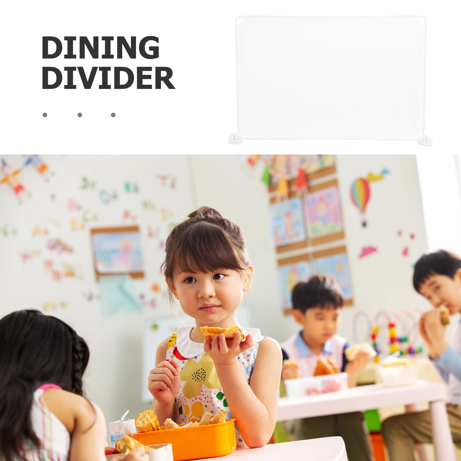 1 Set Plastic Clear Sneeze Guard Desktop Divider Board Transparent Partition For Office School Shops Banks Reception Counter