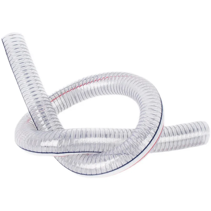 1Meter PVC Transparent Steel Wire Hose Plastic Pipe ID 10mm 13mm 16mm 19mm22mm 25mm Soft In All Seasons Plumbing Watering Tubing