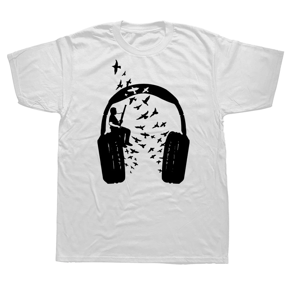 Funny Headphone Bassoon T Shirts Graphic Cotton Streetwear Short Sleeve Birthday Gifts Summer Style T-shirt Mens Clothing