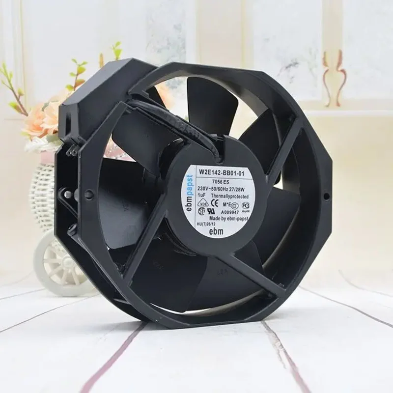 1 PCS All-metal Fan W2E142-BB01-01 AC 230V 27/28V 172*150*38MM cooling fan