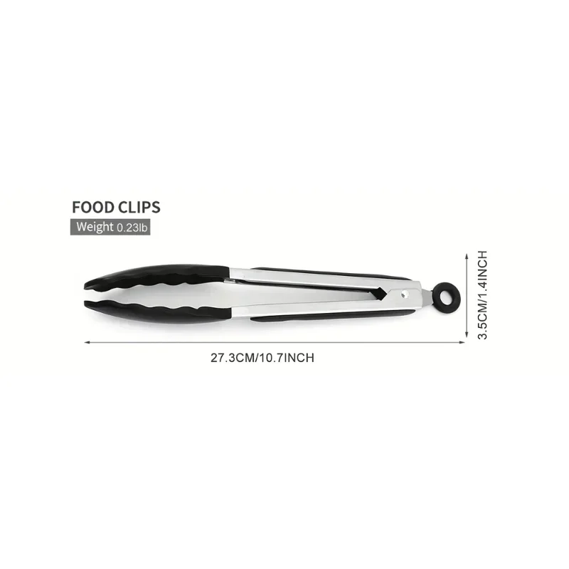 2pcs 2026 New Quality Hot Sale Heavy Duty Stainless Steel Kitchen Tongs Silicone Tips High Heat Resistant Locking Food Grip