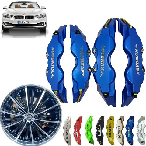 KUNBABY ABS 플라스틱 브레이크 캘리퍼 커버, 전면 후면 차량 스타일링, BMW M 파워 X1 X4 X3 X5 E36 E46 E49 F10 F12 3 시리즈용
