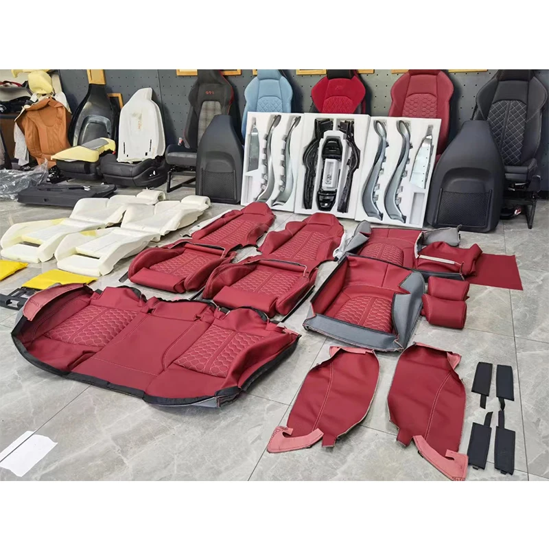 OEM ODM Upgraded RS Sports Seat Leather Racing Covers for Audi A3 A4 A5 A6 A7 A8 RS Series Sports Seat Modification
