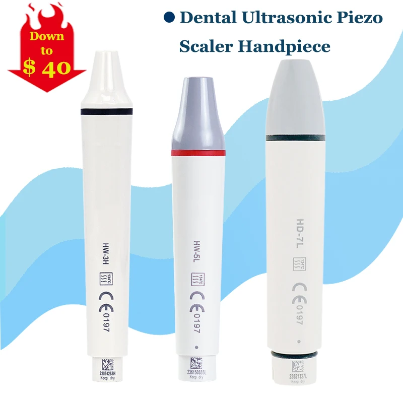 Dental Ultrasonic Piezo Scaler Handpiece HW-5L HD-7L LED Detachable Handle Dental Scaling Teeth Cleaning Fit Woodpecker DTE