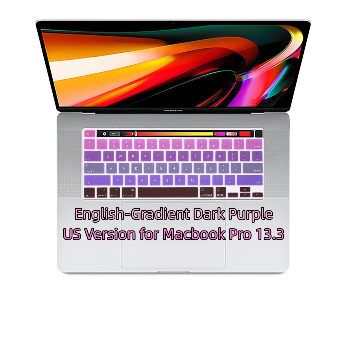 Gradient Purple Keyboard Cover US Version for MacBook Pro 16 inch A2141 2020 MacBook Pro 13.3 inch A2251 A2289 A2338 M1 Keyboard