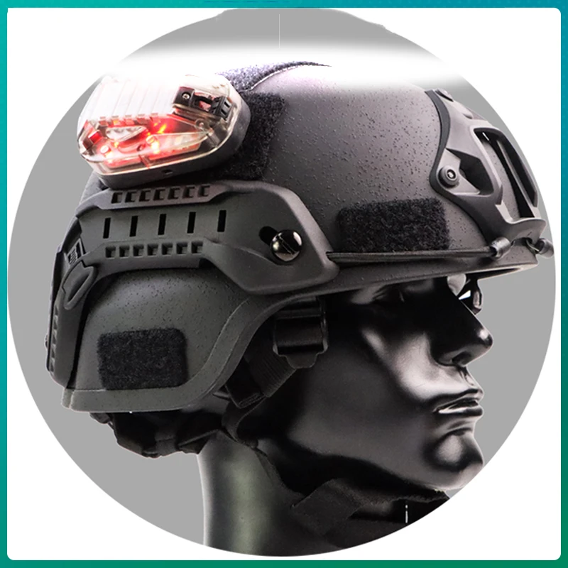 with LED + IR/Strobe Helmet Light Survival Signal  Tactical Helmet Multifunction Waterproof Signal Light for Outdoor Sports