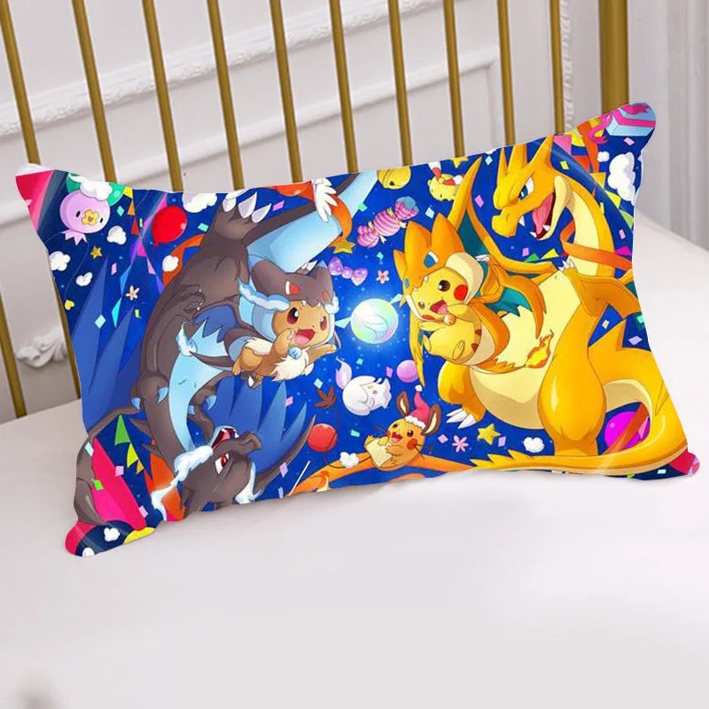 Pokémon Kawaii Pikachu printed Pillowcase Home Bedroom Room Decoration Bed Sleeping Pillowcase Sofa Cushion Cover