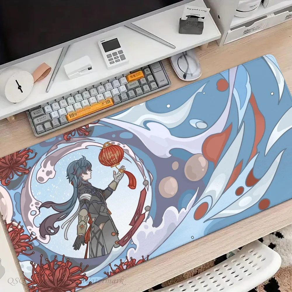 سجادة أرضية بسكة نجمة مع وسادة ، بساط ماوس مكتبي ، ملحقات ألعاب ، ألعاب رئيسية ، XXL ، لوحة مفاتيح ، سجادة حشوة ، شفرة هونكاي ، 1!