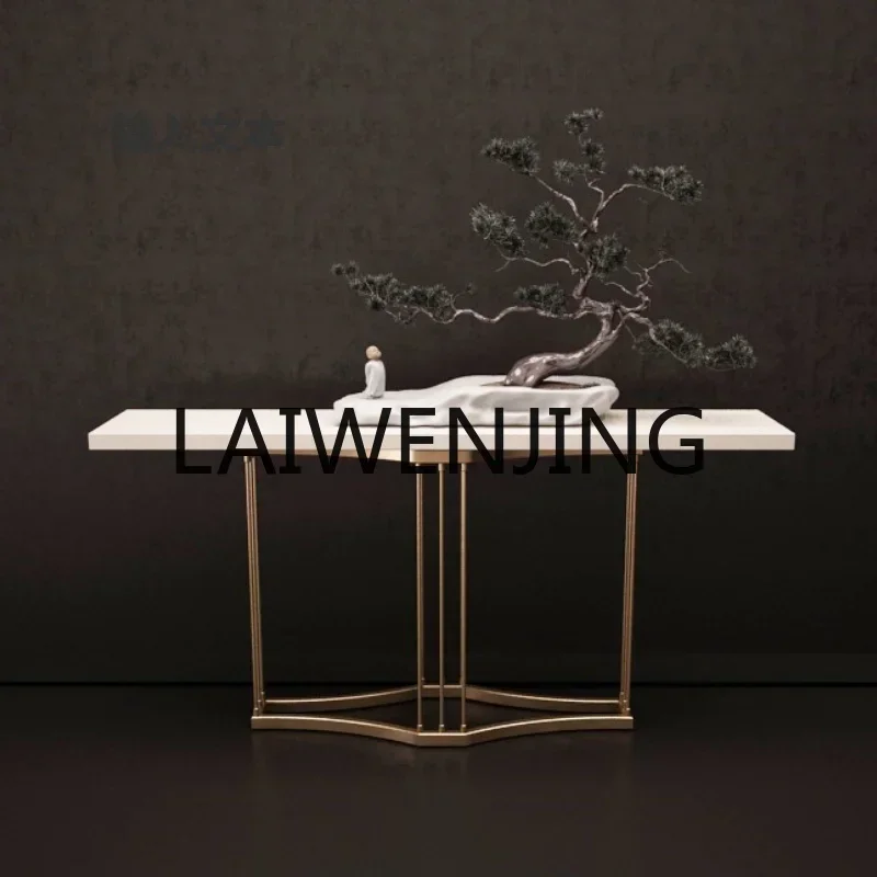 Light luxury solid wood entrance table, modern simple long strip against the wall, ultra-narrow table, home view table