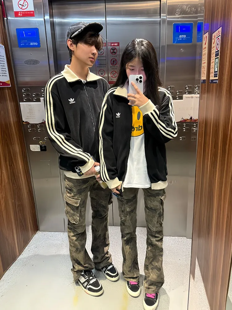 

Cra Camouflage Workwear Jeans Straight Leg Trendy Brand Men Women High Street Vibe Couple's Faionable Bootcut Pants