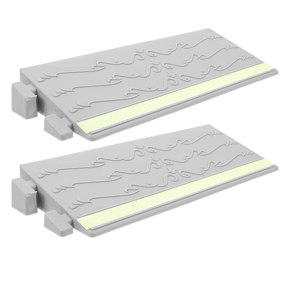 

2 Pcs Climbing Mat Pvc Wheelchair Ramp Entry Bridge Ramps for Loading Sweeping Robot Indoor Slope