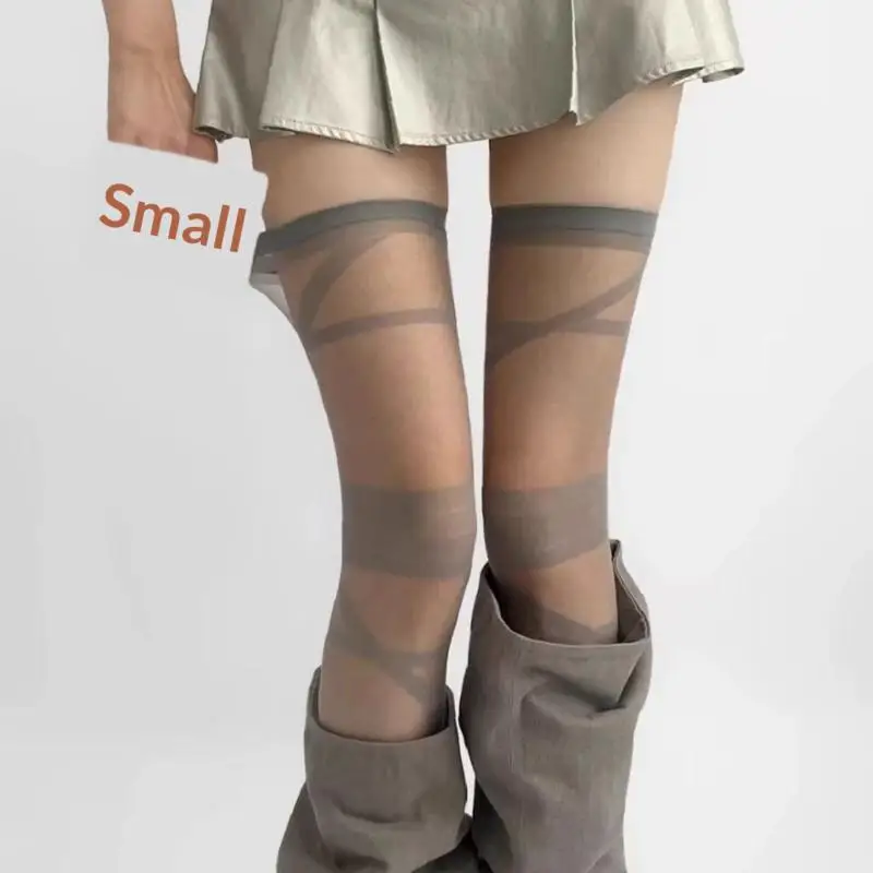 High Stockings Girls Thigh High Socks Stockings Lolita Women Stockings Ultra-thin Transparent Crystal Silk Socks Thigh
