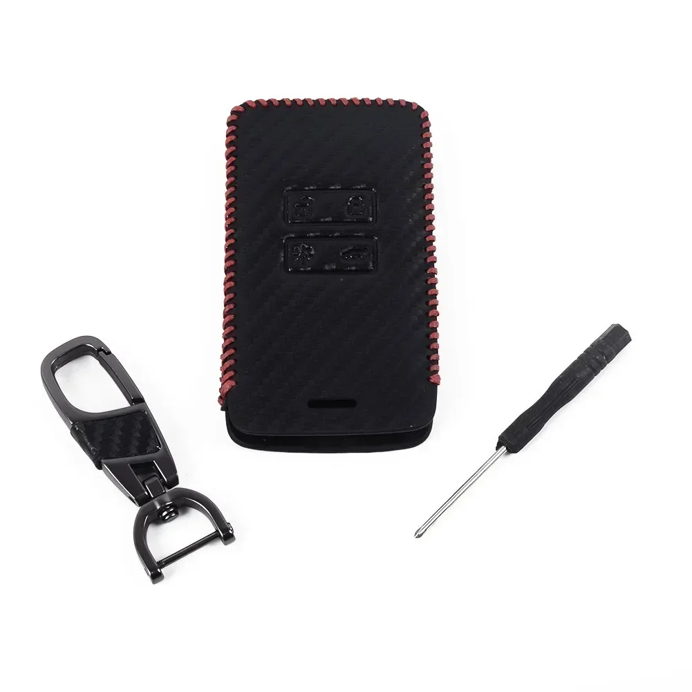 Leather Car Key Case Cover for Renault For Captur For Megane For Koleos Compatible with Precise Button Position