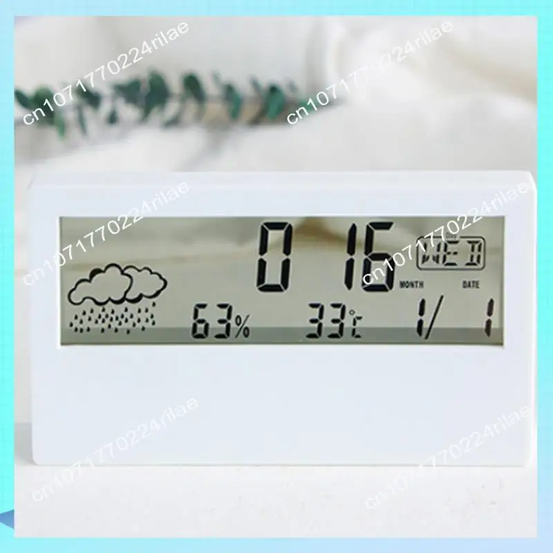 A17Z LED Thermometer Thermo-Hygrometer Multifunction Electronic Temperature Humidity Meter Weather Station With Alarm Clock
