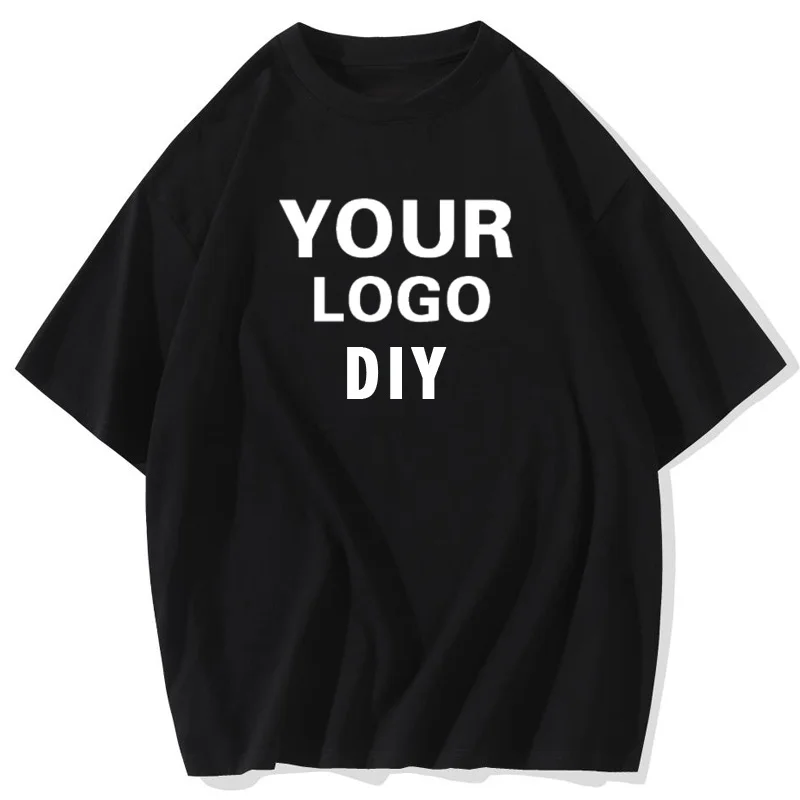 Custom DIY T Shirt For Men Woman cotone 100% Custom Logo Print Vintage Casual Fashion Short Sleeve Plus Size T Shirt fashion