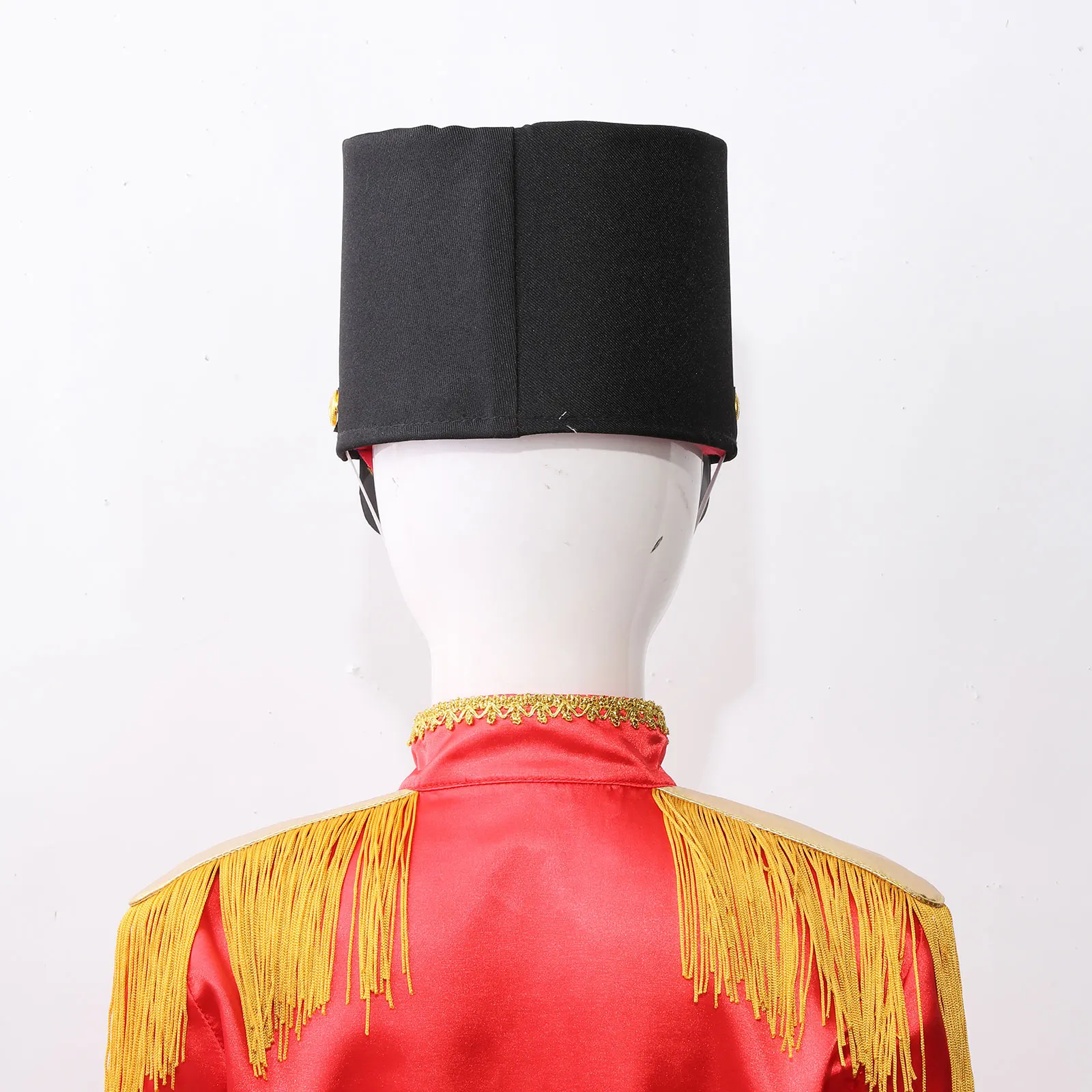 드럼 혼 유니폼 모자 밴드 모자 지휘자 공연 모자 깃털 장식 어린이 및 성인용