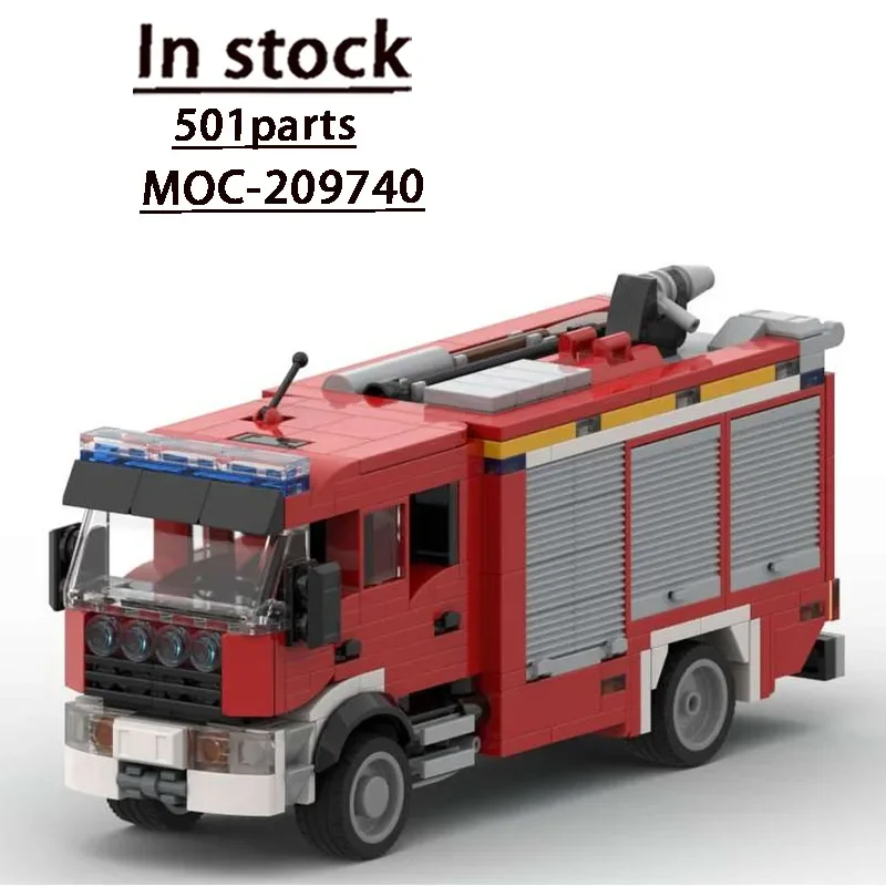 Building Block Model MOC-209740 Traffic Street Emergency Medical Fire Truck 501 Parts Birthday Custom Christmas Toy Gift