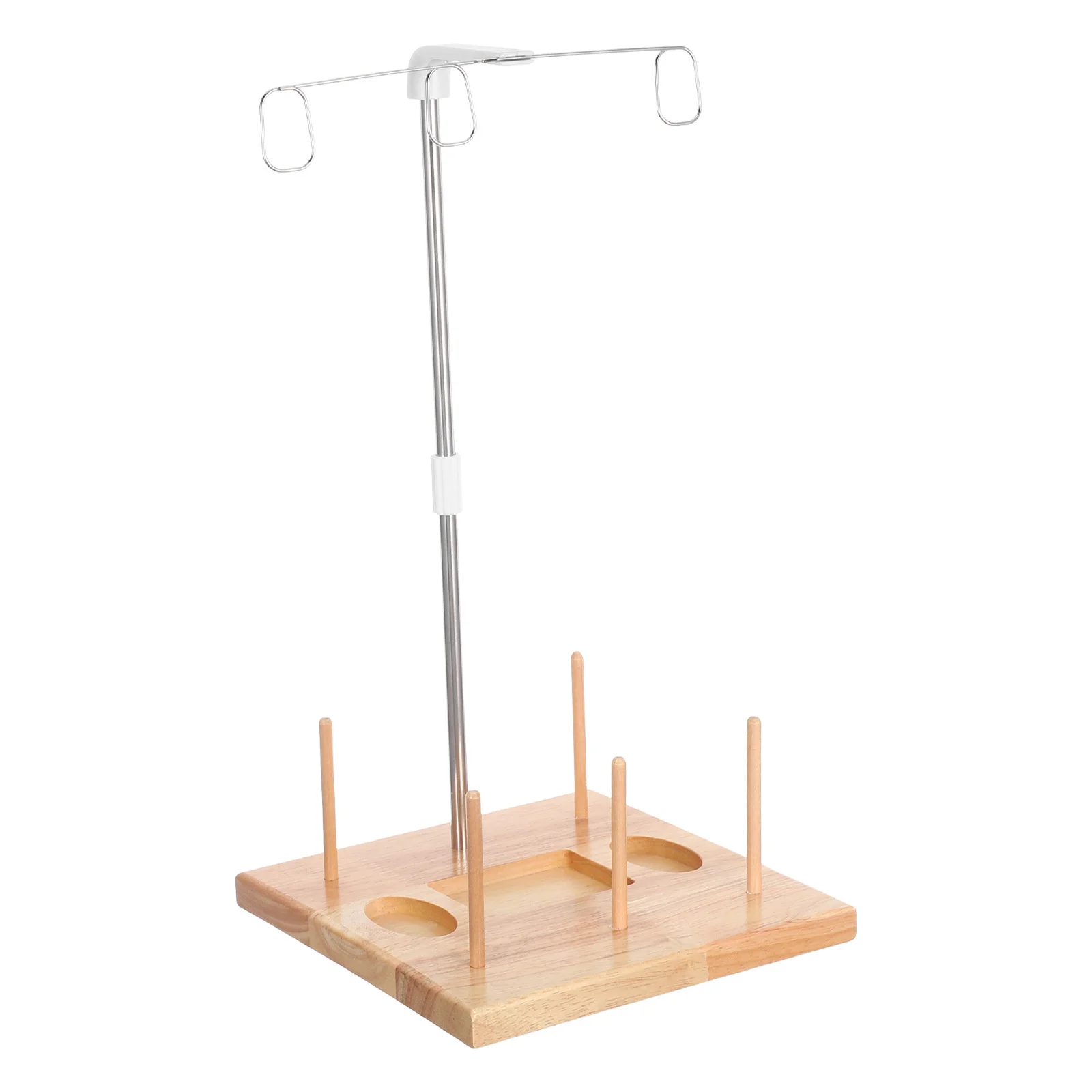 

Wooden Sewing Thread Rack Large Spool Holder Stand for Home Machines Natural Organizer for Tangle-Free Stitching and Efficient