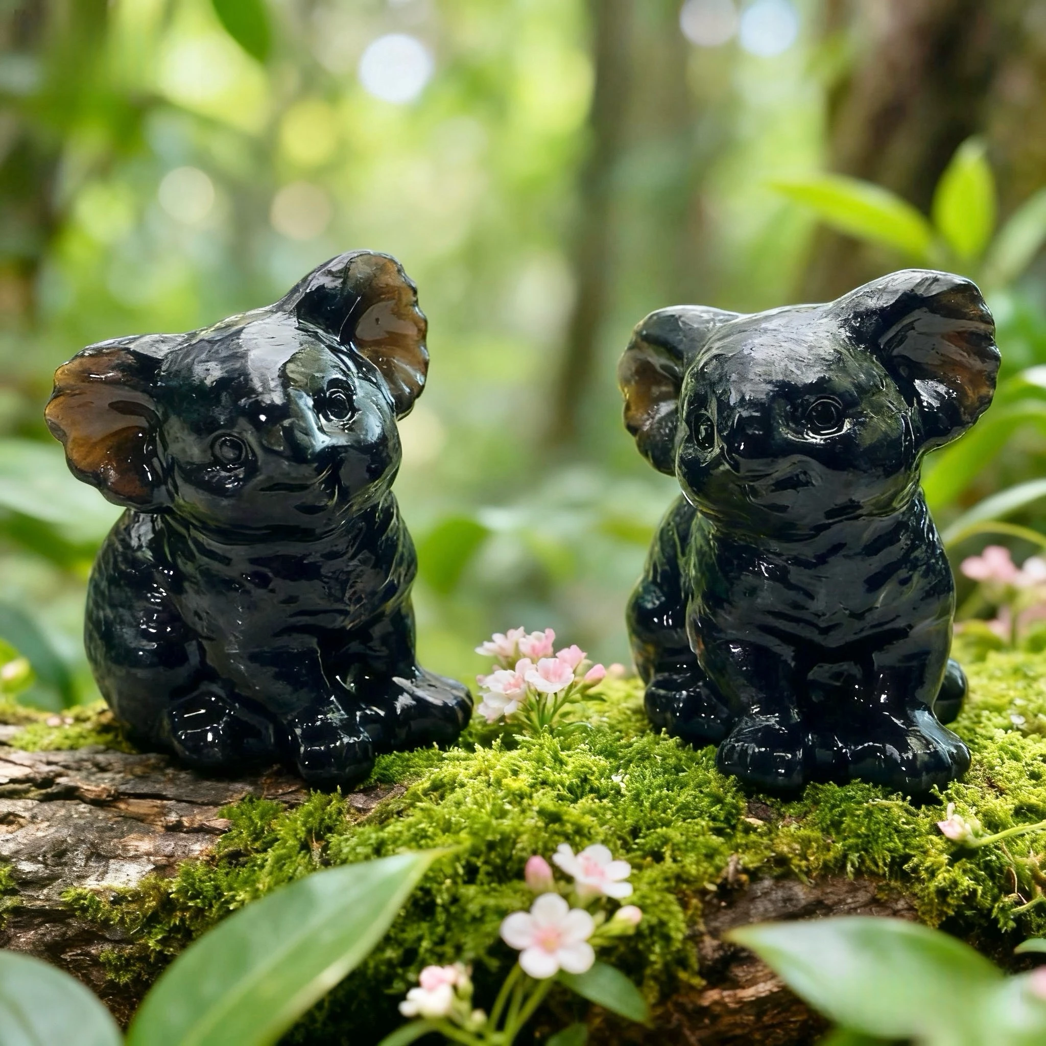 1PC High Quality Natural Obsidian Koala,Birthday Gift,Men/Women Gift,Scene Decoration,Crystal Ornaments,Table Decoration.