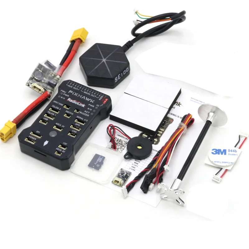 Radiolink Pixhawk PIX APM Flight Controller Combo With GPS Holder M8N GPS Buzzer 4G SD Card Telemetry Module Mounting Foam