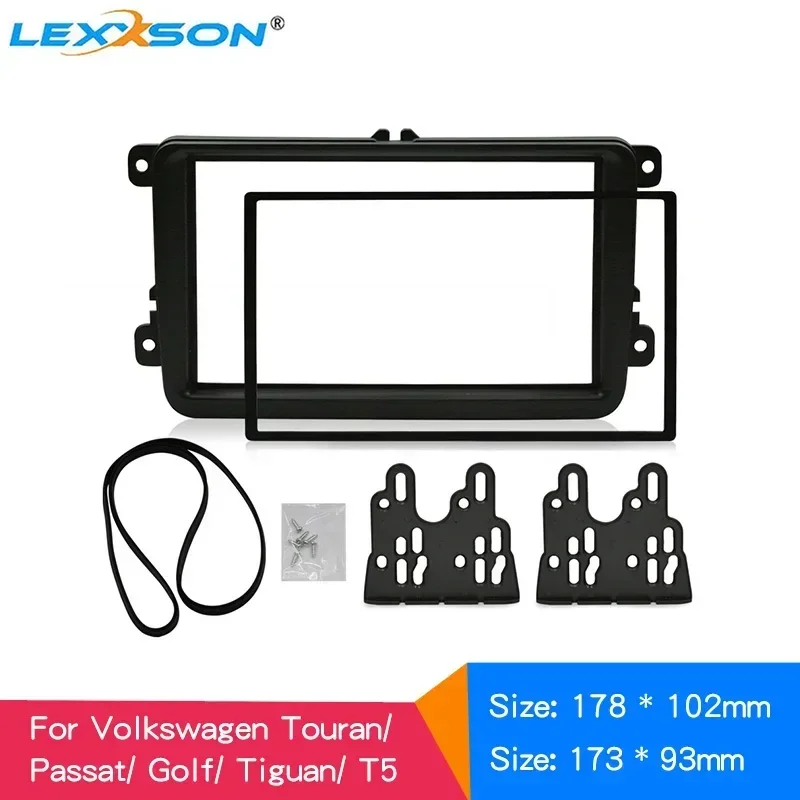 

2 din Car Radio Fascia For VOLKSWAGEN Stereo Panel Dash Mount Installation Double Din frame for Skoda Fabia Octavia Touran Caddy