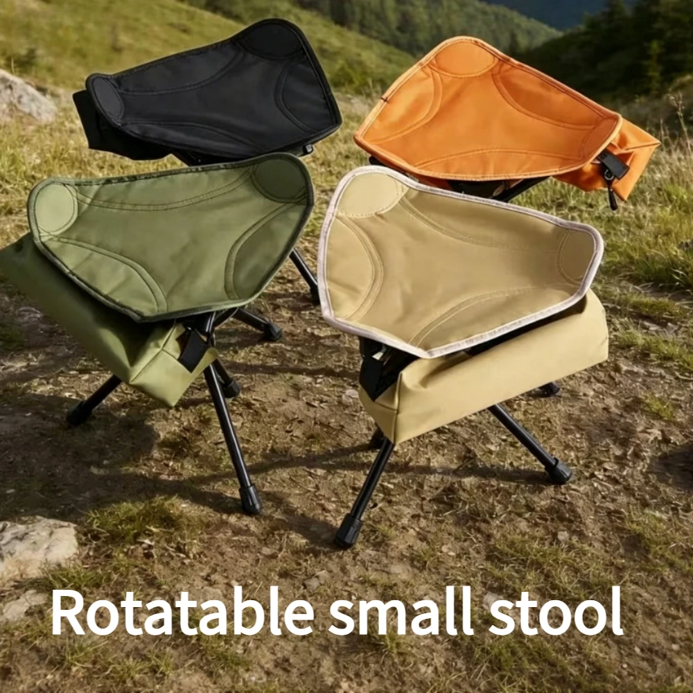 Outdoor Maza 360° Rotating Folding Chair Triangle Stool Portable Hiking Fishing Barbecue Picnic Sketching Chair