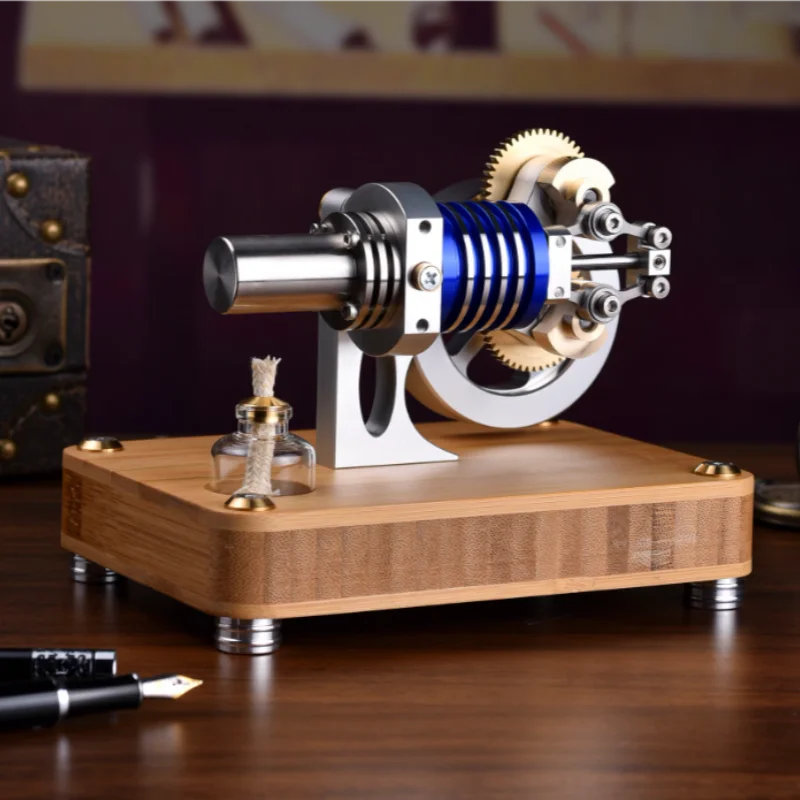Gear coaxial engine, Beta Alpha alloy precision piston, metal high-precision Stirling engine