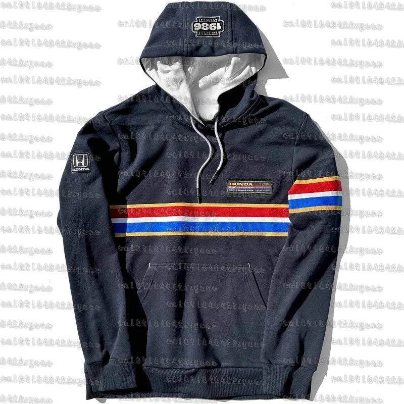 

Honda Повседневная модная толстовка с капюшоном в американском стиле, крутая одежда для пар, 3D тонкий дизайн, мужская и женская осенняя спортивная толстовка с длинными рукавами