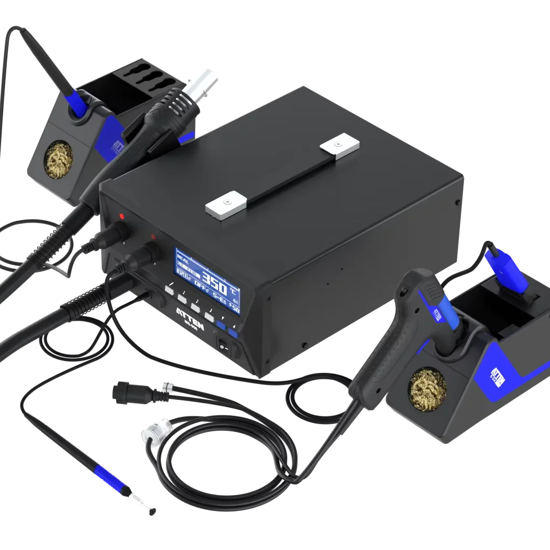 

ATTEN MS-900 4 In 1 Repair System Hot Air Gun Rework Station Soldering Iron Suction Tin Gun Pick Up Pen Desoldering Station